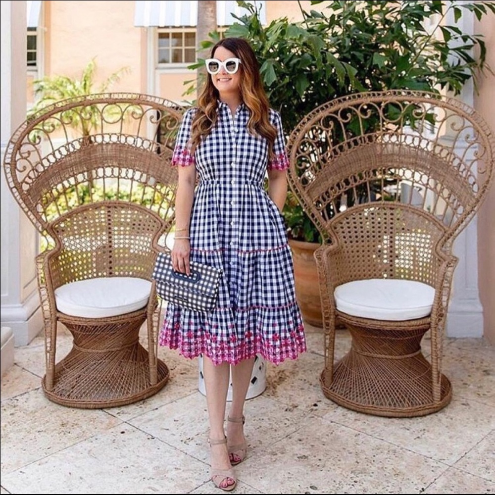 NEW • Draper James • Dolly Gingham Shirtdress 6